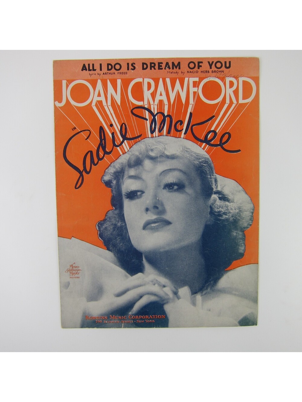 Sheet Music All I Do Is Dream Of You Sadie McKee Joan Crawford Vintage 1934